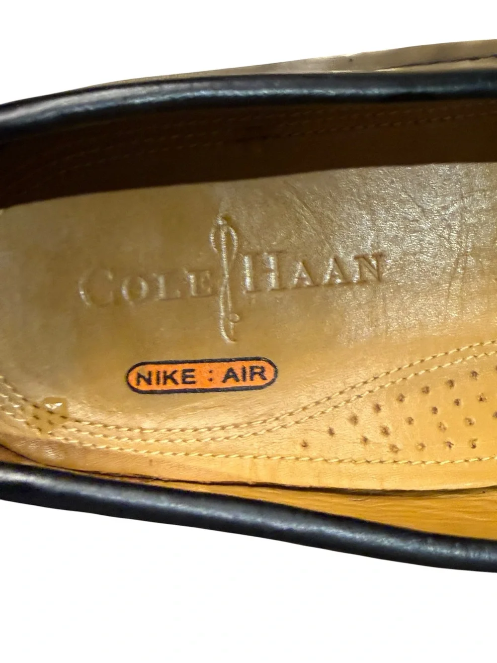 Cole Haan Men’s 10.5 Classic Black Leather Kiltie Loafers Nike Air